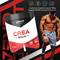 Creatina Monohidratada - Crea Bolic 300g - 59 servicios